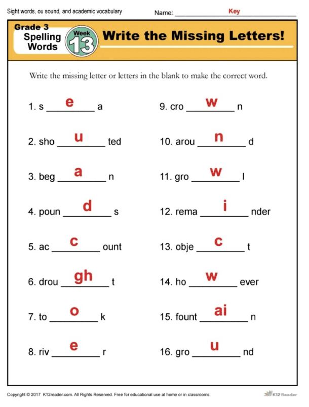 单词叠加记忆教材《Spelling Words》1-5级PDF~轻松通关3000个单词EW30378-第11张-做英语练习-贝贝鼠启蒙 单词叠加记忆教材《Spelling Words》1-5级PDF~轻松通关3000个单词EW30378-第11张-做英语练习