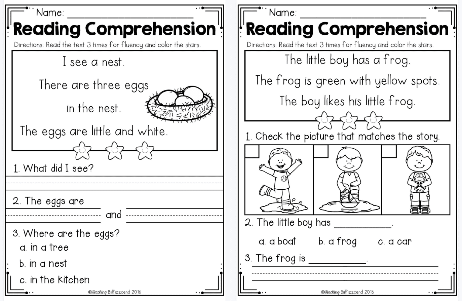 《Kindergarten Reading Comprehension》四季英文作业纸练习册PDF 百度云网盘下载 EW30591-第4张-做英语练习