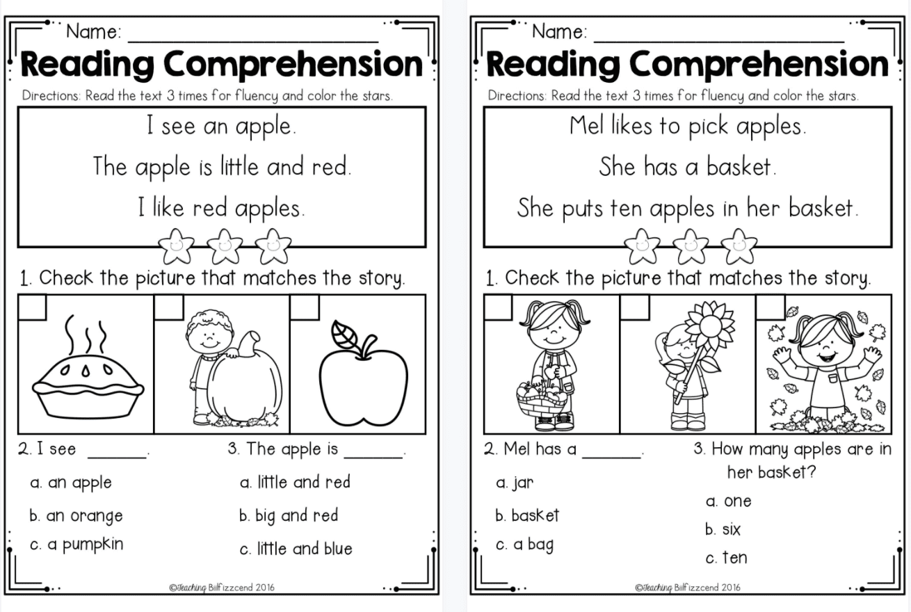 《Kindergarten Reading Comprehension》四季英文作业纸练习册PDF 百度云网盘下载 EW30591-第8张-做英语练习