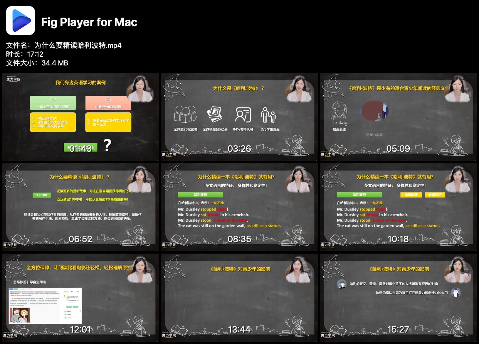 《Harry Potter哈利波特精讲课程》82讲涵盖KET+PET词汇MP4视频 百度云网盘下载 EC31615-第2张-听英语课程