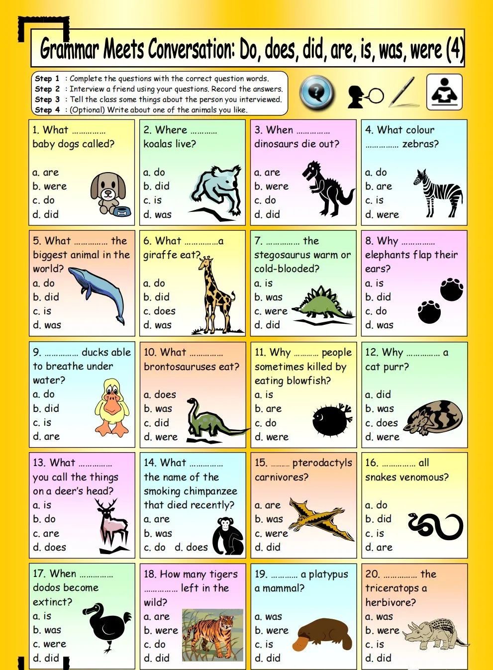 趣味语法作业纸Grammar Meets Conversation EW31815-第4张-做英语练习-贝贝鼠启蒙 趣味语法作业纸Grammar Meets Conversation EW31815-第4张-做英语练习