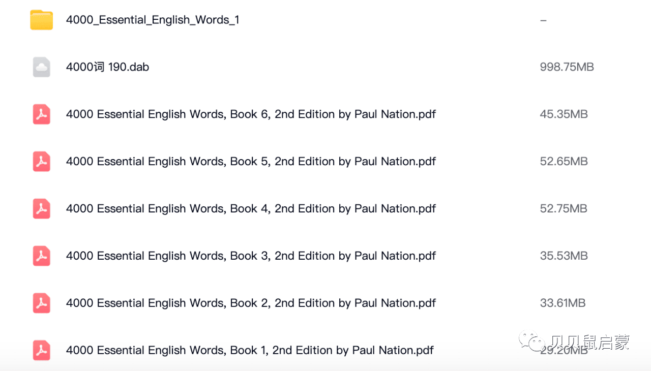 刷词汇必备的1000、2000、4000词该怎么选?怎么学?附教材+习题+音频+答案 百度网盘下载 ET32050-第7张-教英语教材-贝贝鼠启蒙 刷词汇必备的1000、2000、4000词该怎么选?怎么学?附教材+习题+音频+答案 百度网盘下载 ET32050-第7张-教英语教材