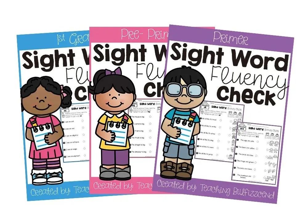 幼儿英语高频词趣味连线练习册《Sight Words Fluency Check》3册pdf可打印 EW32199