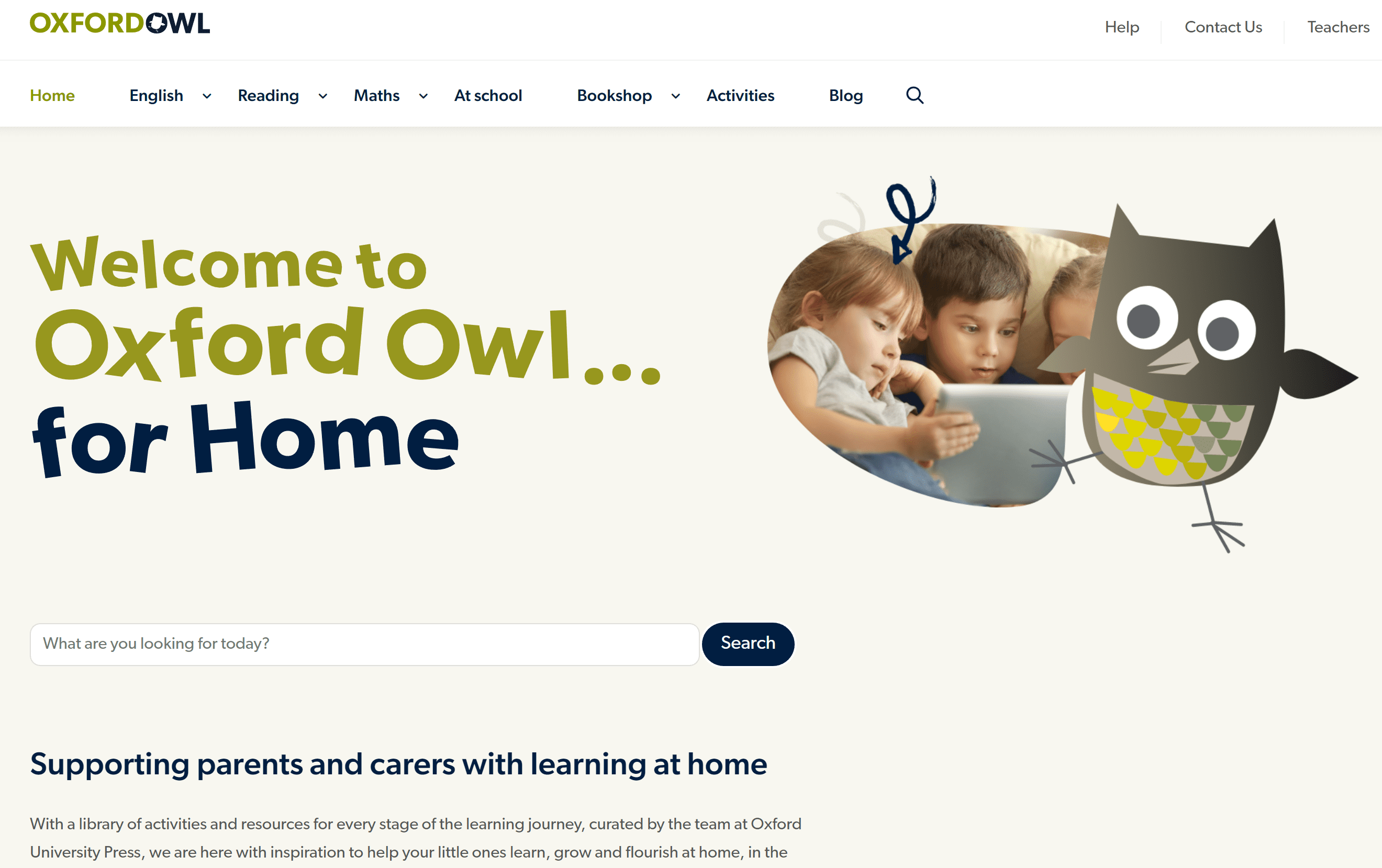 【3-11岁】OXFORDOWL网站，提供共享账户