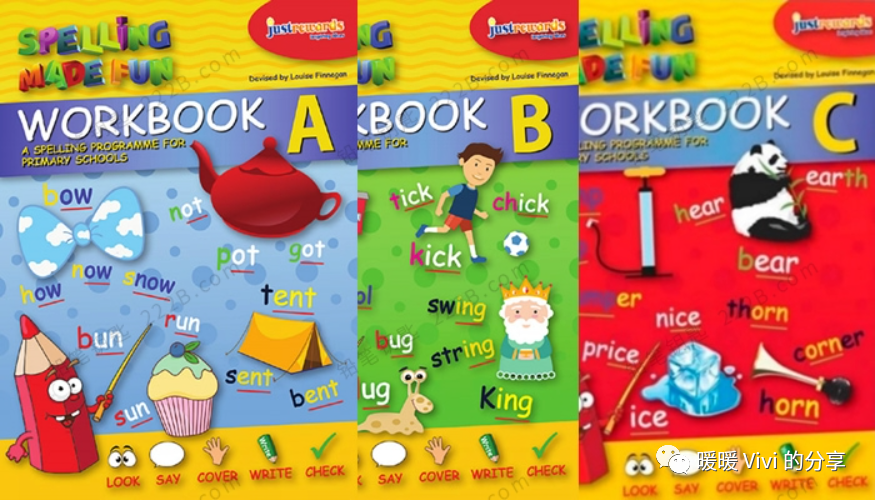 趣味单词拼写练习册Spelling Made Fun全3册，超级可爱，孩子一眼就爱上！