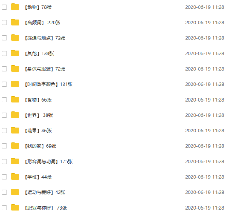 精品！有语境，孩子们更容易理解 双语单词闪卡1200张 帮助宝贝建立单词与对应事物的联系 百度网盘下载 EW1883-第8张-做英语练习