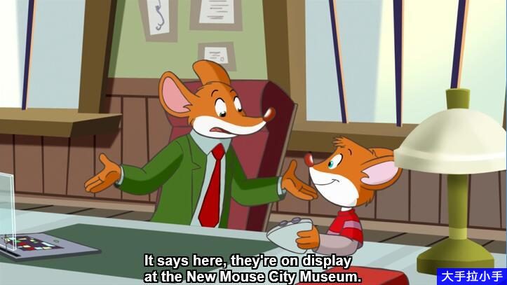 搞笑冒险动画片 老鼠记者英文版《Geronimo Stilton》 第1-3季 [全78集]高清1080P 10本绘画及绘本音频 百度网盘 下载