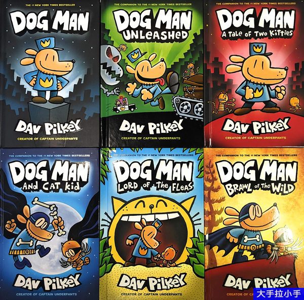 火爆全球漫画《Dog Man神探狗狗》世界级畅销英文绘本 PDF格式 1-8册PDF+音频 百度网盘下载 EB29573