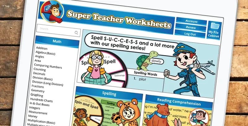 刷完这1700页原版阅读练习，Super Teacher Worksheets Reading G1-G5，孩子英语阅读能力可超90%同龄人！百度网盘下载 EW30720