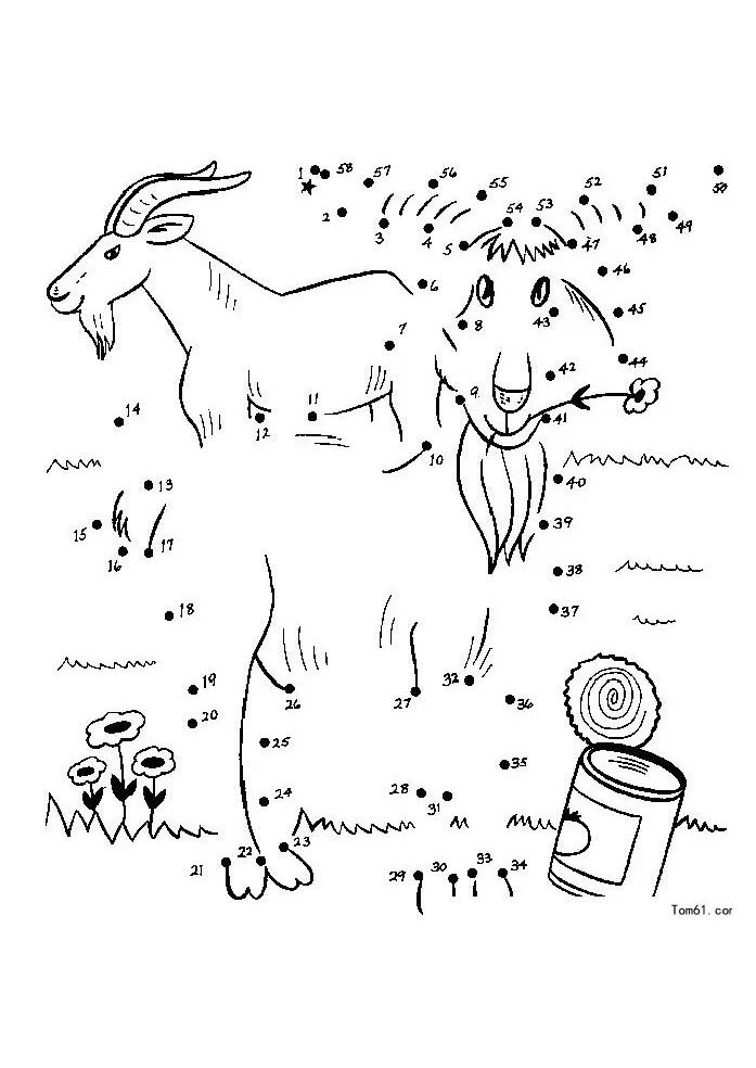 1-100的数字连线图，轻松帮孩子搞定数学启蒙，PDF可打印 WB31008