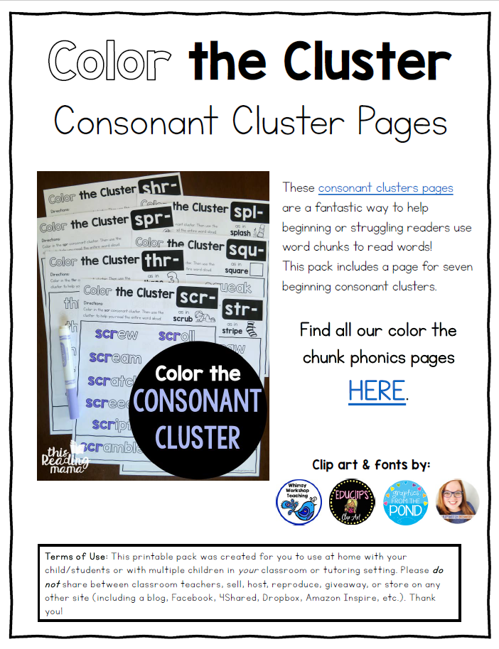 自然拼读涂色练习册《Color the Chunk》,PDF可打印,EW32191-第10张-做英语练习-贝贝鼠启蒙 自然拼读涂色练习册《Color the Chunk》,PDF可打印,EW32191-第10张-做英语练习