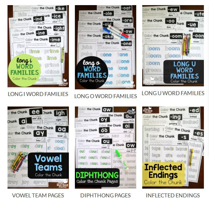 自然拼读涂色练习册《Color the Chunk》,PDF可打印,EW32191-第6张-做英语练习-贝贝鼠启蒙 自然拼读涂色练习册《Color the Chunk》,PDF可打印,EW32191-第6张-做英语练习