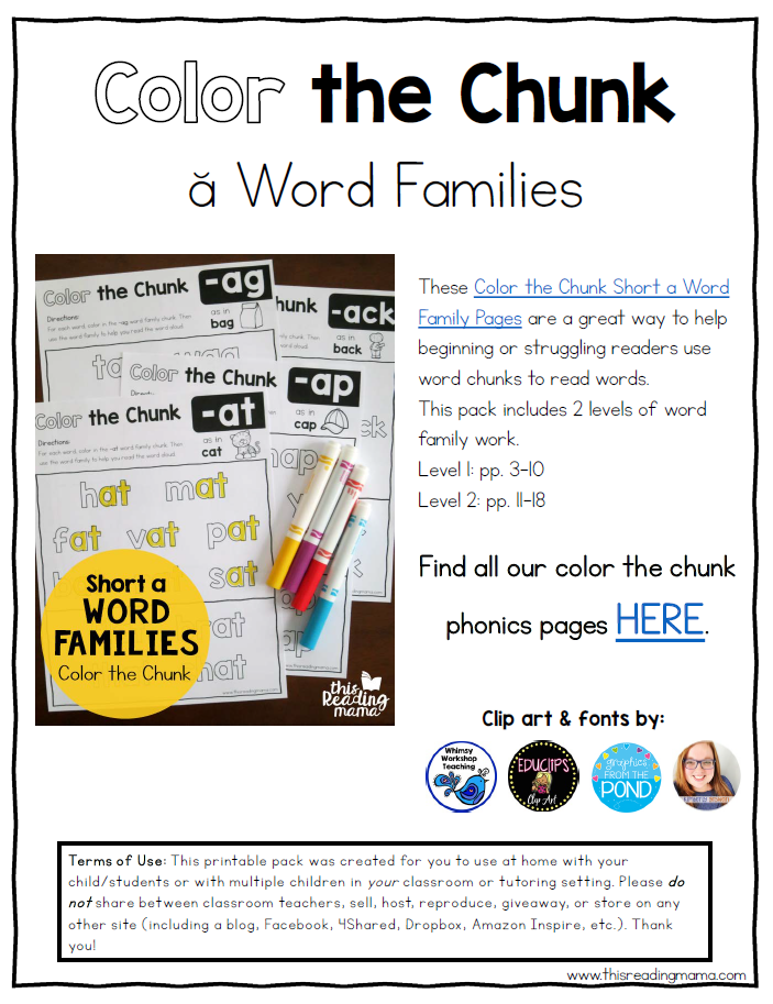 自然拼读涂色练习册《Color the Chunk》,PDF可打印,EW32191-第9张-做英语练习-贝贝鼠启蒙 自然拼读涂色练习册《Color the Chunk》,PDF可打印,EW32191-第9张-做英语练习