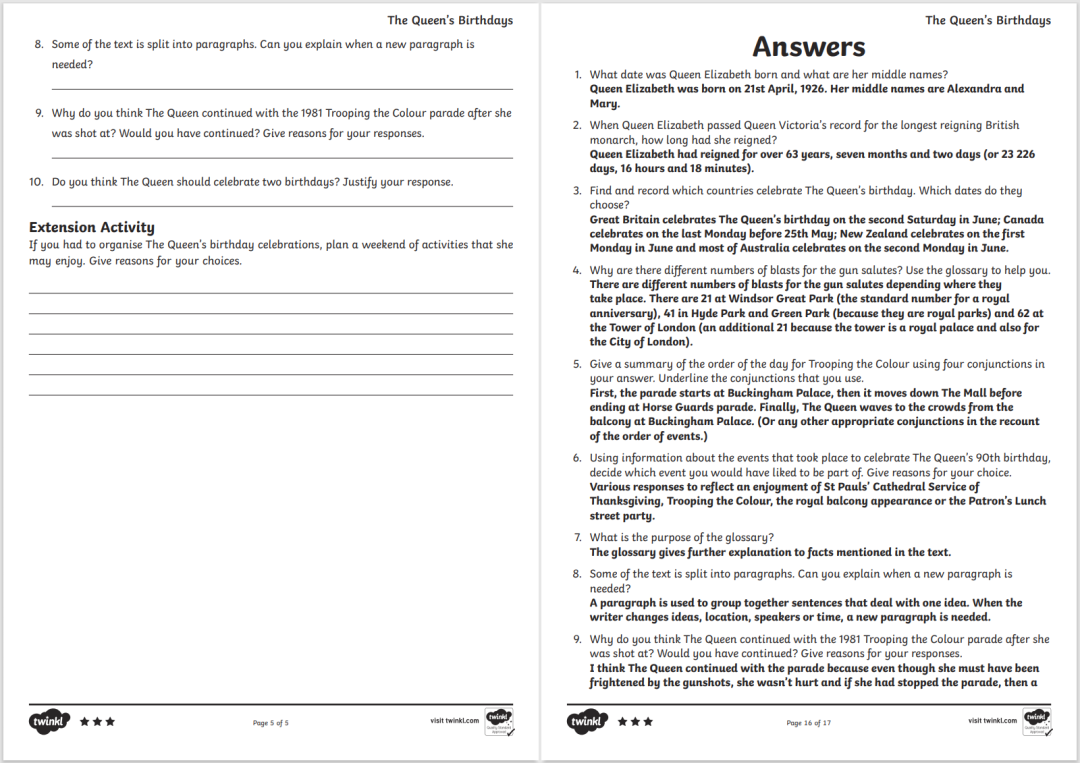 推荐 |《Twinkl阅读理解》分级素材1000多页 百度网盘 EW32193-第9张-做英语练习