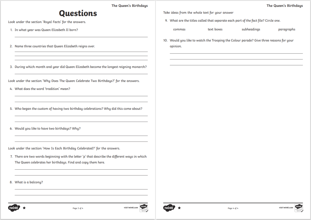 推荐 |《Twinkl阅读理解》分级素材1000多页 百度网盘 EW32193-第7张-做英语练习