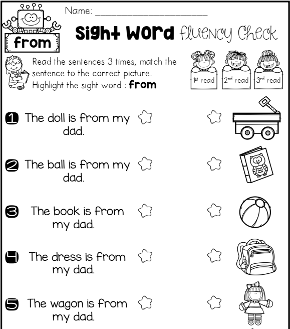 幼儿英语高频词趣味连线练习册《Sight Words Fluency Check》3册pdf可打印 EW32199-第10张-做英语练习