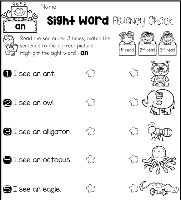 幼儿英语高频词趣味连线练习册《Sight Words Fluency Check》3册pdf可打印 EW32199-第6张-做英语练习