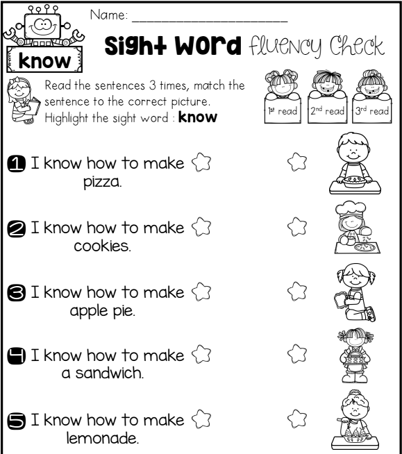 幼儿英语高频词趣味连线练习册《Sight Words Fluency Check》3册pdf可打印 EW32199-第12张-做英语练习