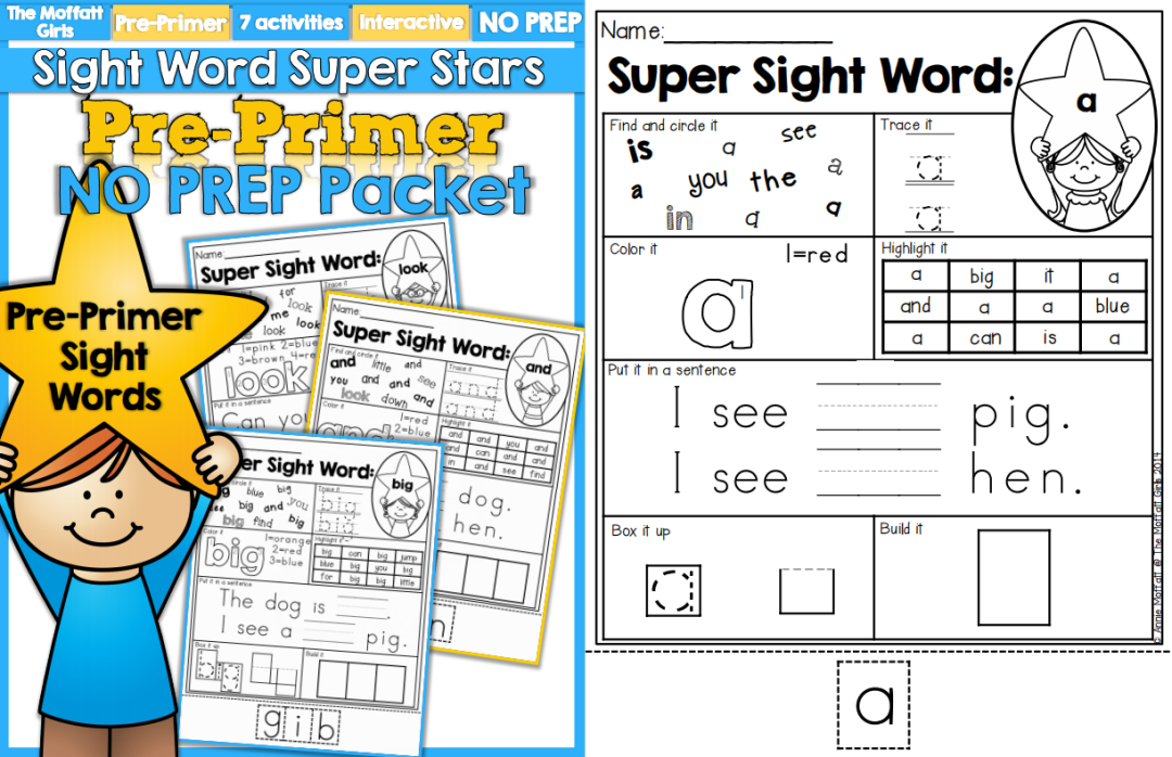 高频词练习纸Sight Word Super Stars全5册[PDF] EW32201-第1张-做英语练习