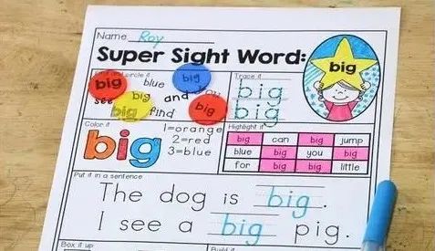 高频词练习纸Sight Word Super Stars全5册[PDF] EW32201-第15张-做英语练习