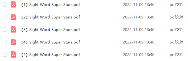 高频词练习纸Sight Word Super Stars全5册[PDF] EW32201-第19张-做英语练习