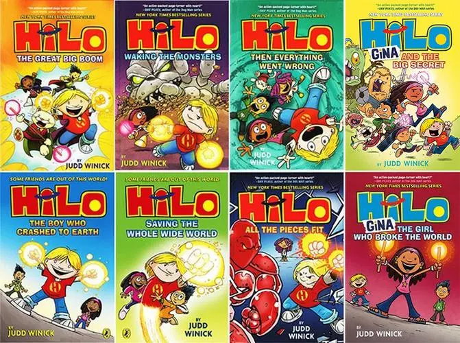 《Hilo Series》全八册希洛系列儿童英文全彩漫画章节书PDF+CDR 百度云网盘下载 EB33169