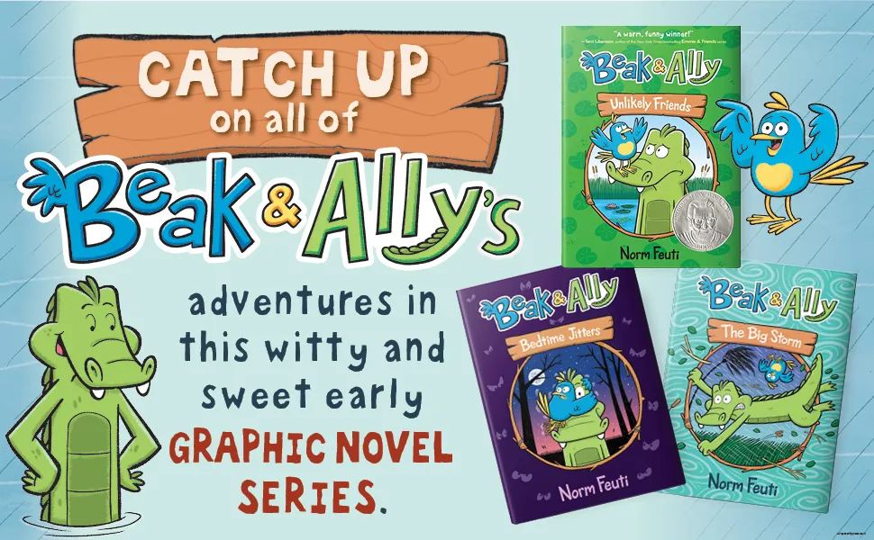 儿童英文全彩漫画书​《Beak & Ally 》，小鸟比克和鳄鱼艾莉的故事 EP33597