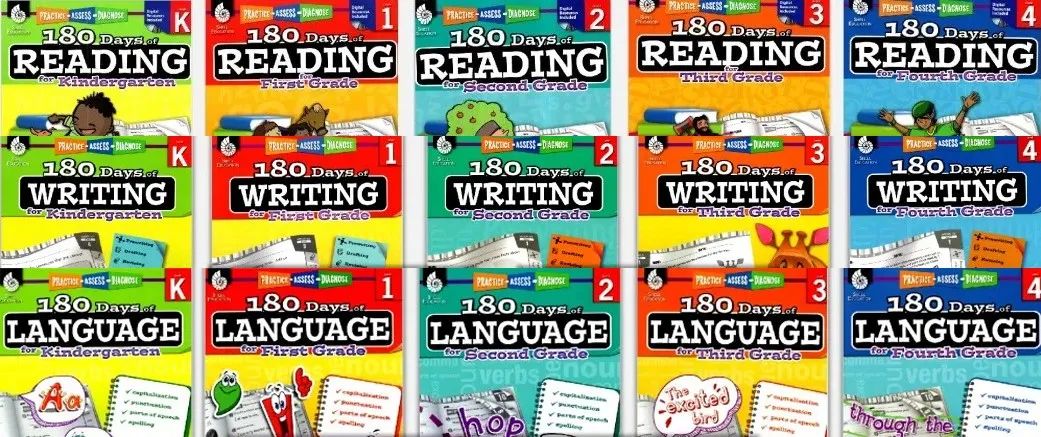 美国小学写作练习册《180 Days Of Writing》，含精讲课视频！ EW37325