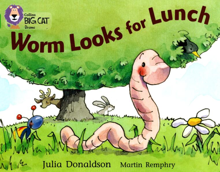 《Worm Looks for Lunch》大猫英语绘本pdf资源免费下载
